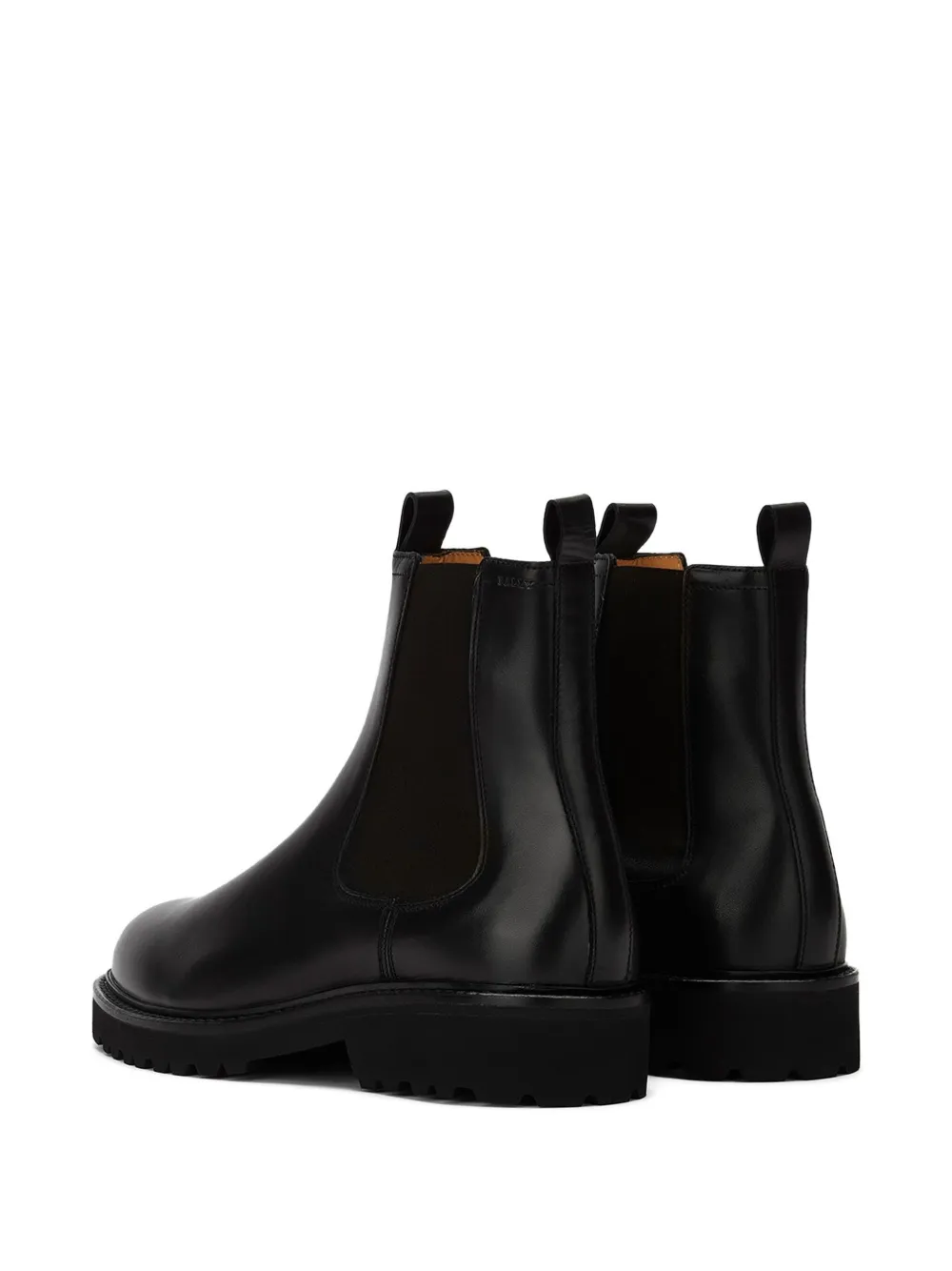 Bally elastic-panel leather boots Black