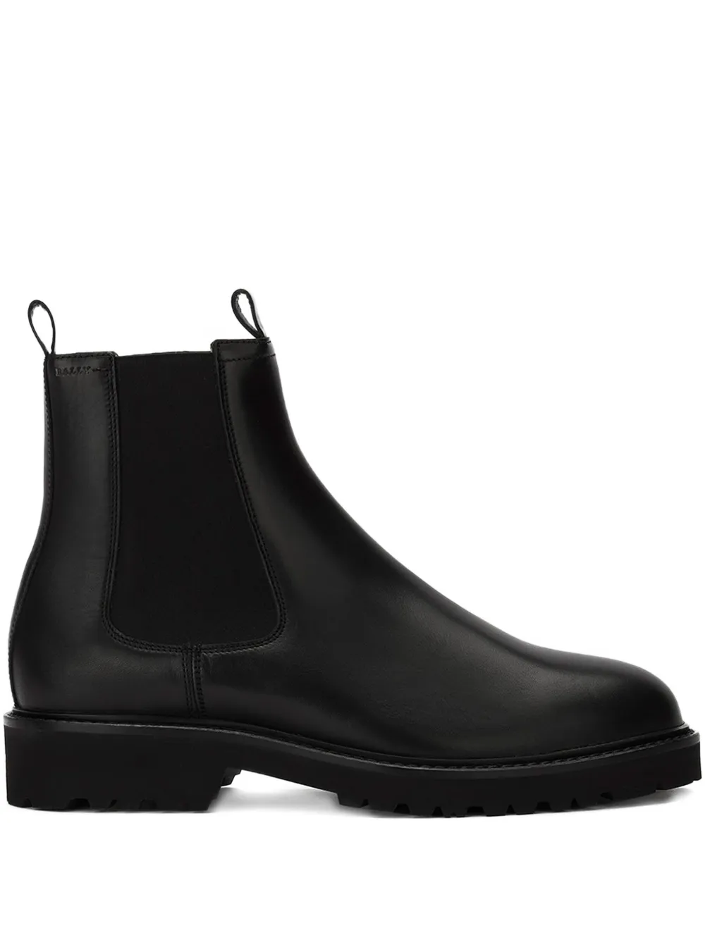 Bally elastic-panel leather boots Black