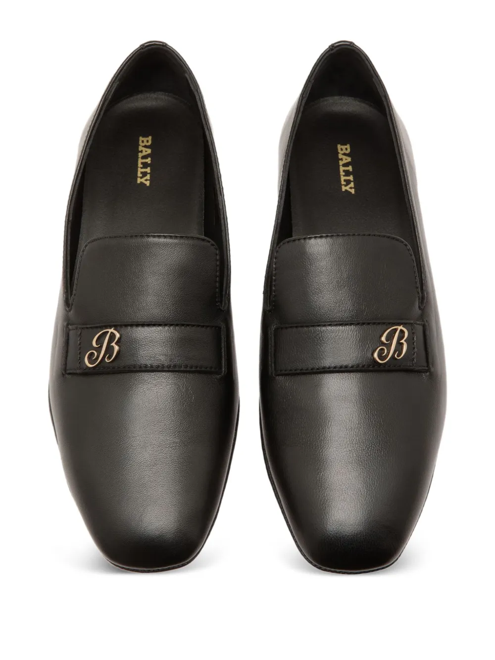 Bally Leren loafers Zwart