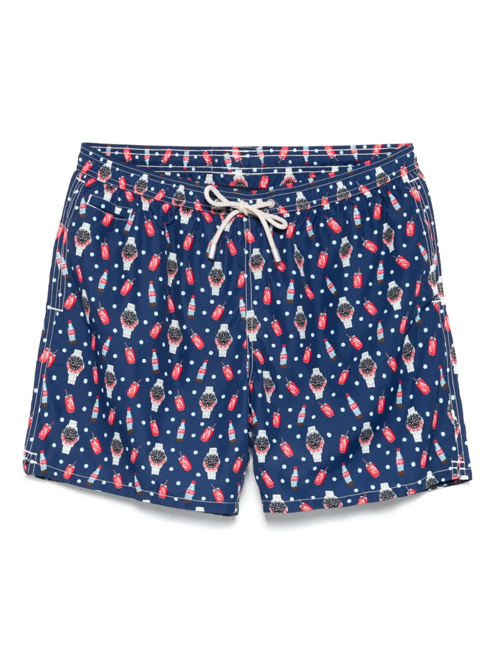 MC2 Saint Barth graphic-print swim shorts Blauw