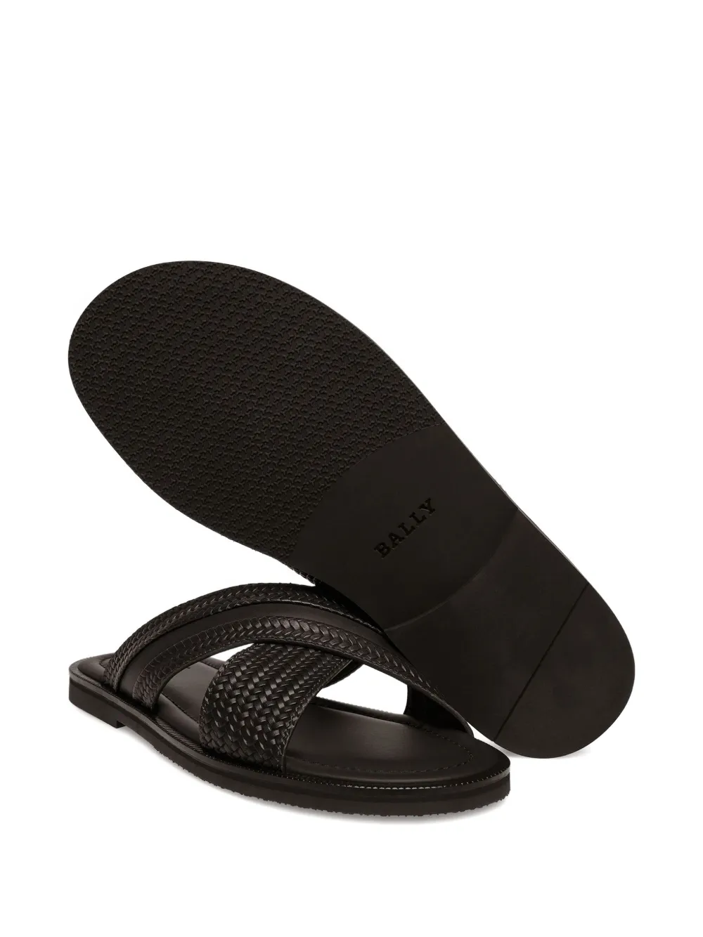 Bally textured strap sandals Black