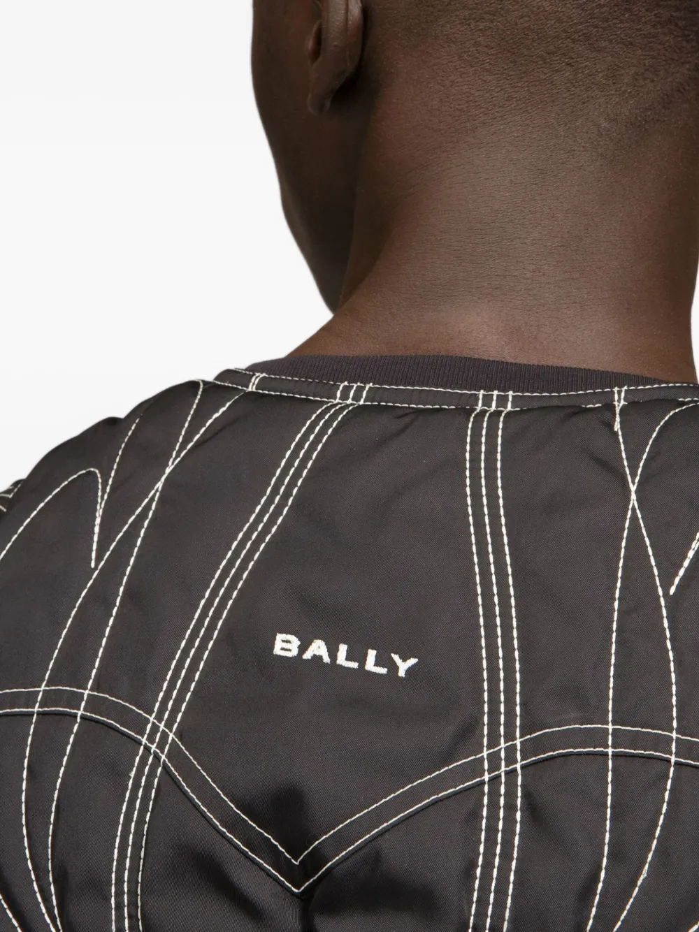 Bally Gilet met gestikt patroon Zwart