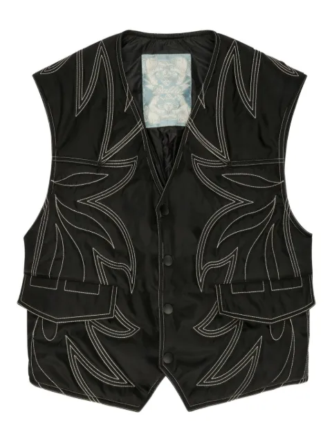 Bally topstitched-motif gilet