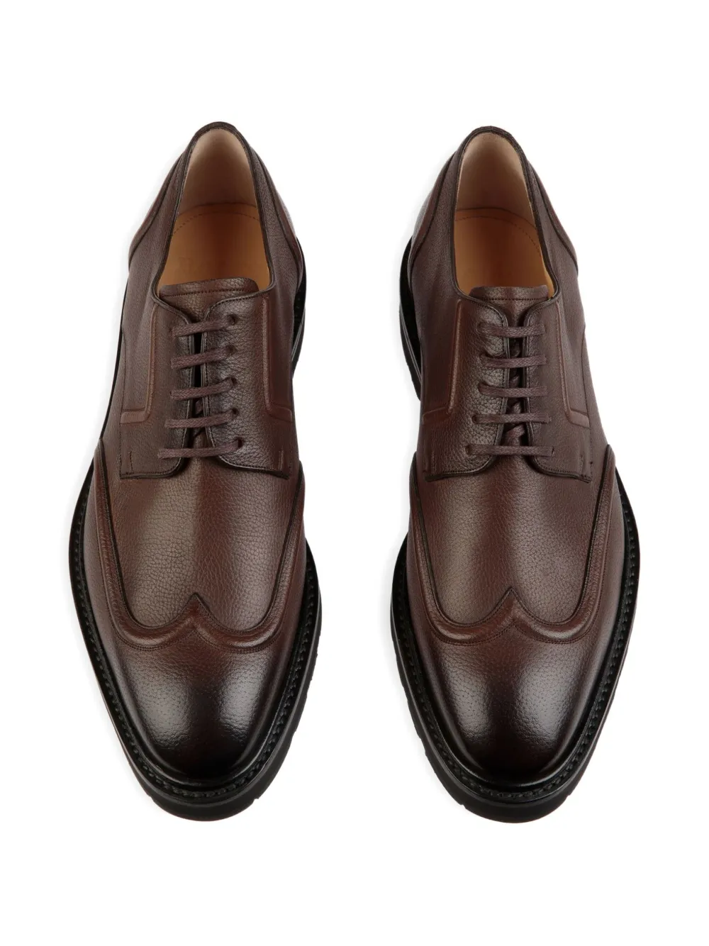 Bally Leren derby schoenen met wingtip Bruin