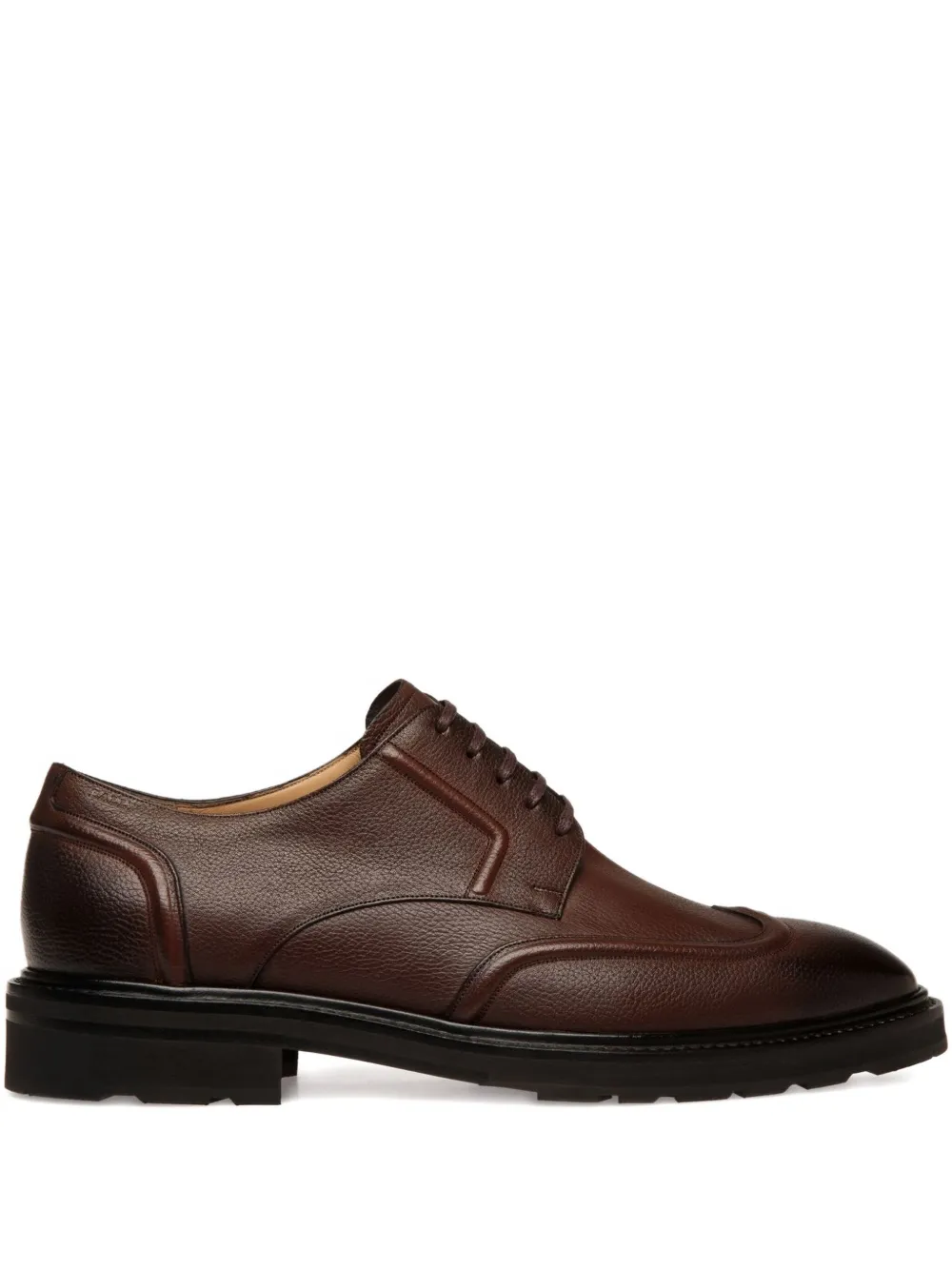 Bally Leren derby schoenen met wingtip Bruin