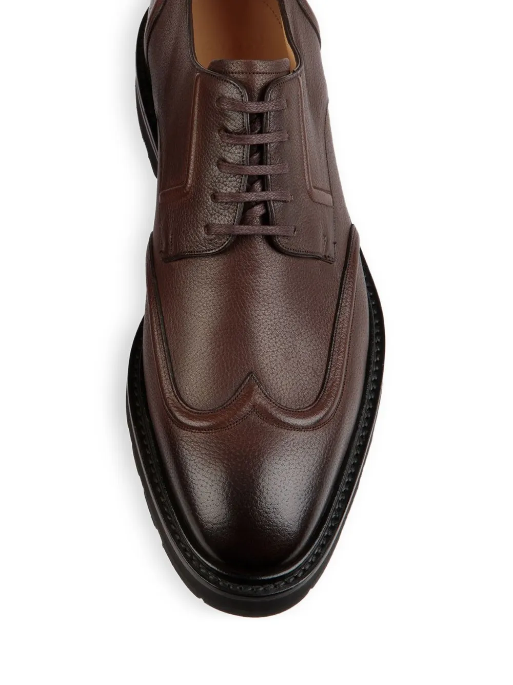 Bally Leren derby schoenen met wingtip Bruin