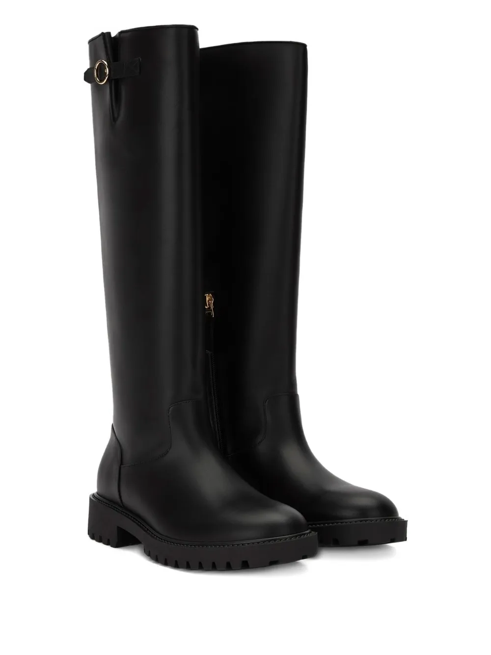 Bally knee-high leather boots Black