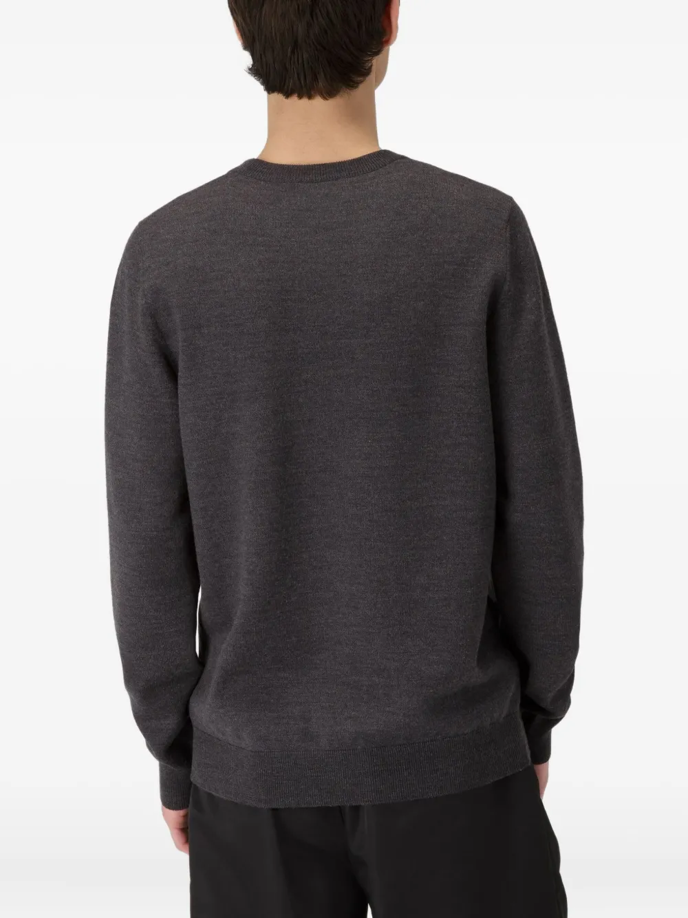 Bally jacquard-stripe wool sweater Grijs