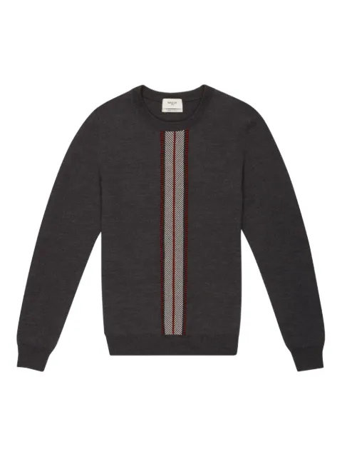 Bally jacquard-stripe wool sweater