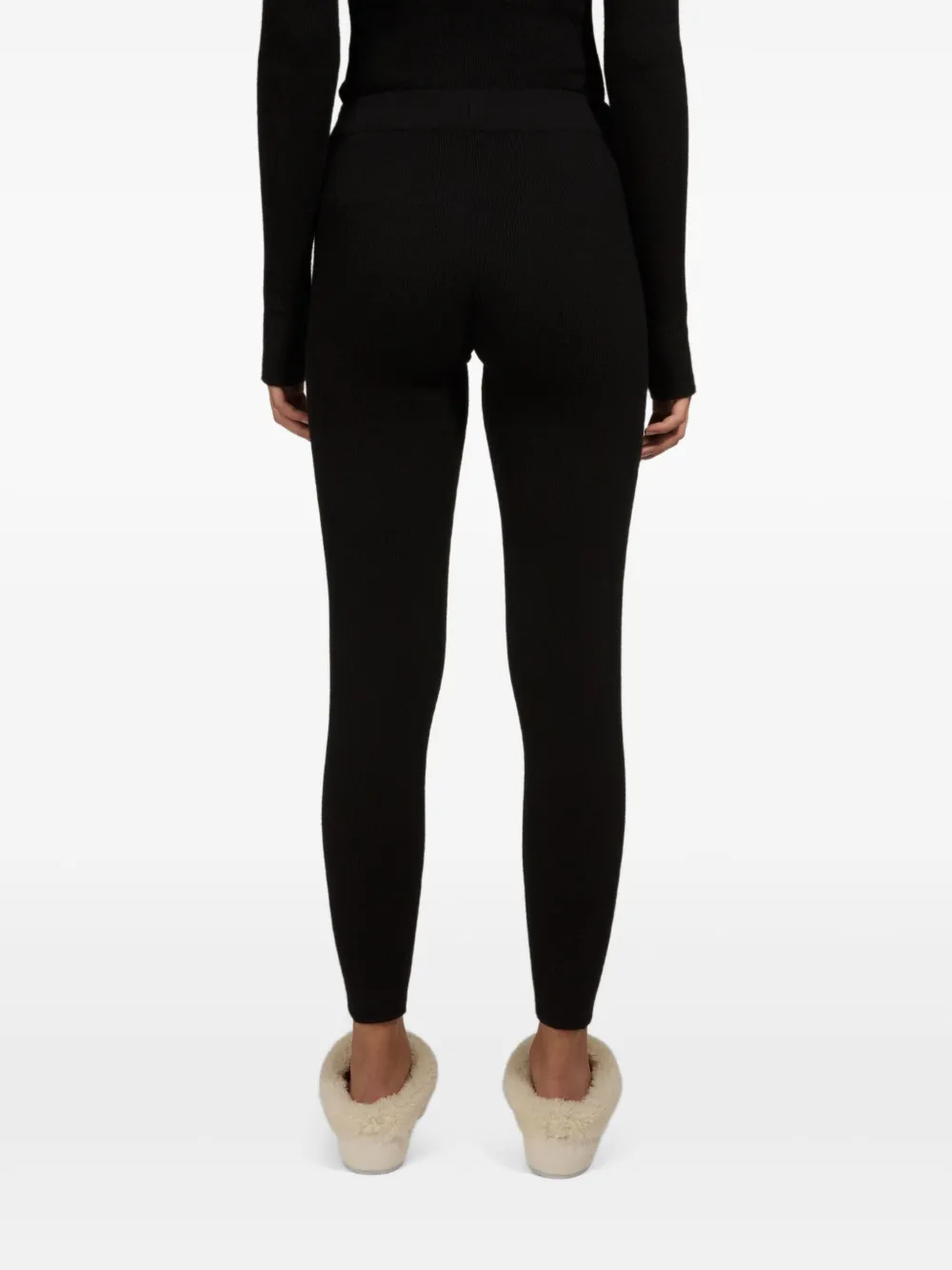 Bally ribbed cashmere leggings Zwart
