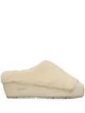 Bally shearling fur slippers - White