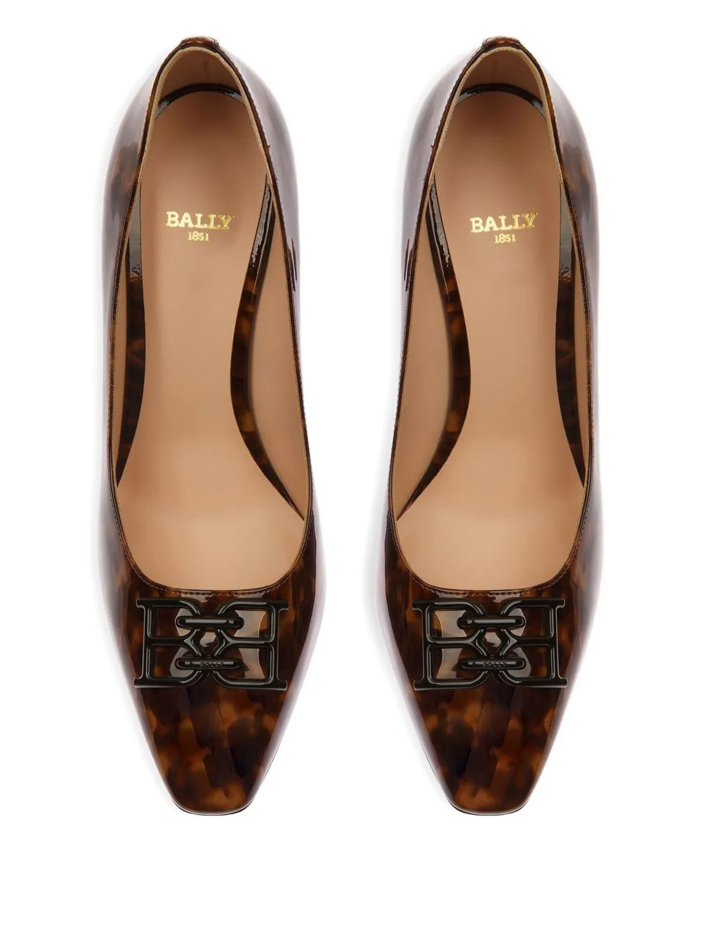 Bally 85mm Evanca leopard-print patent pumps Brown