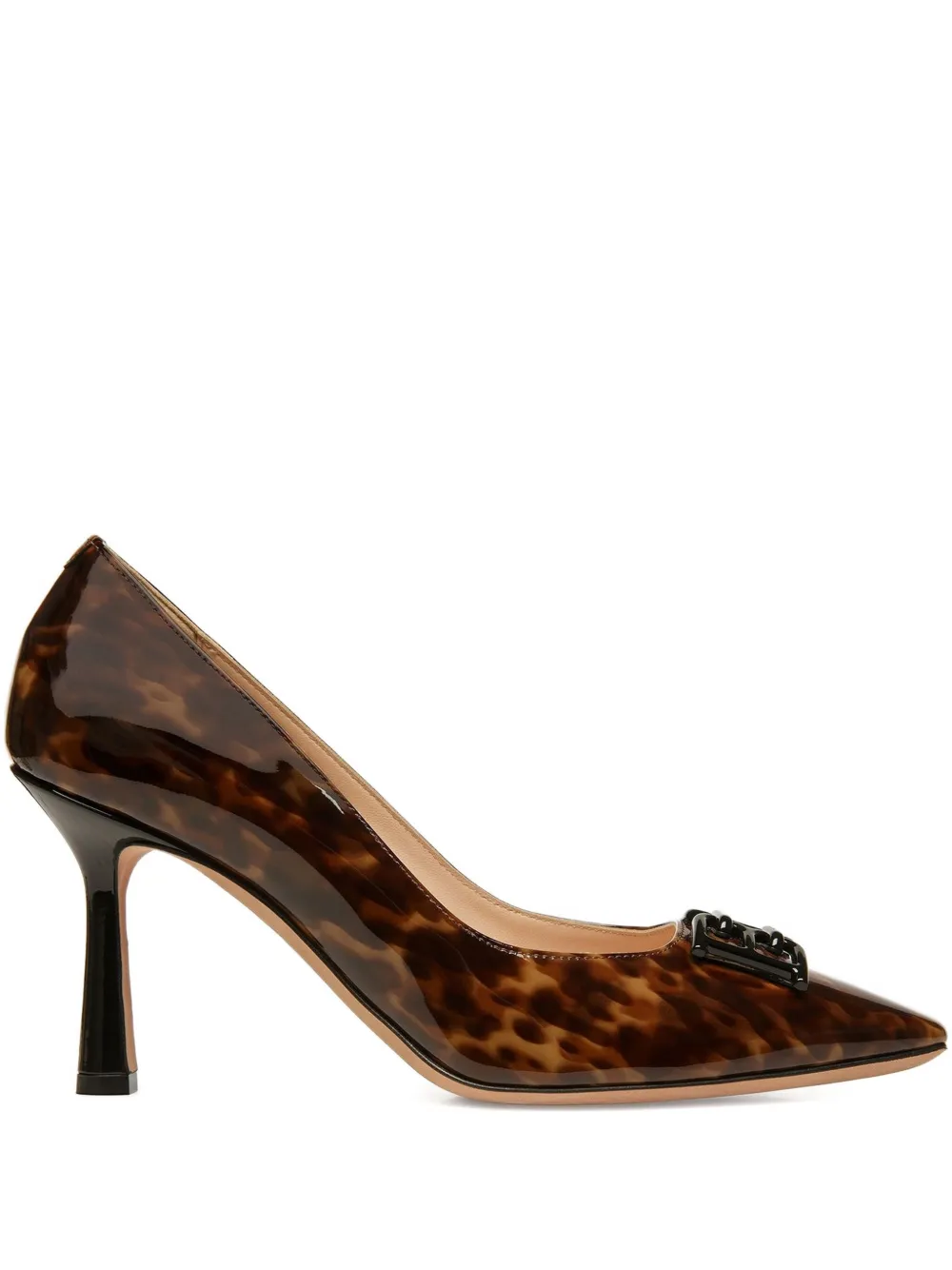 Bally 85mm Evanca leopard-print patent pumps Brown