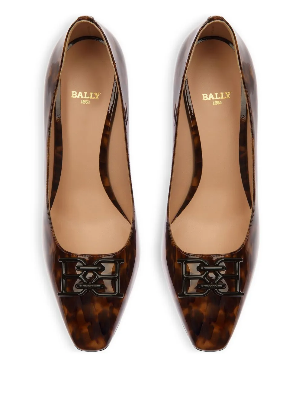 Bally 85mm Evanca leopard-print patent pumps Bruin