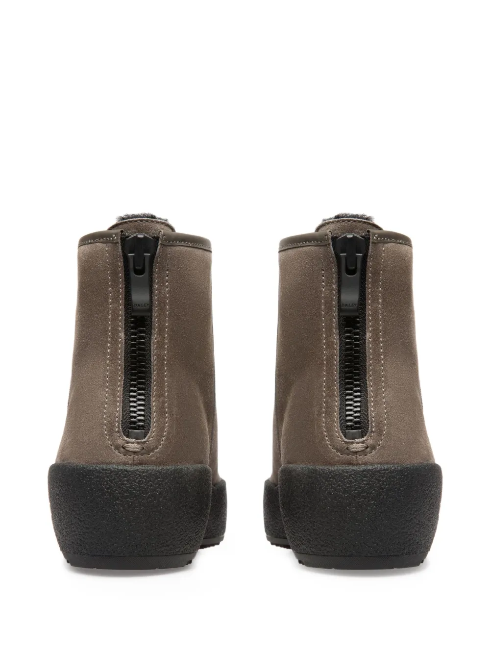Bally zip-detail suede boots Brown
