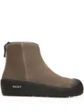 Bally zip-detail suede boots - Brown