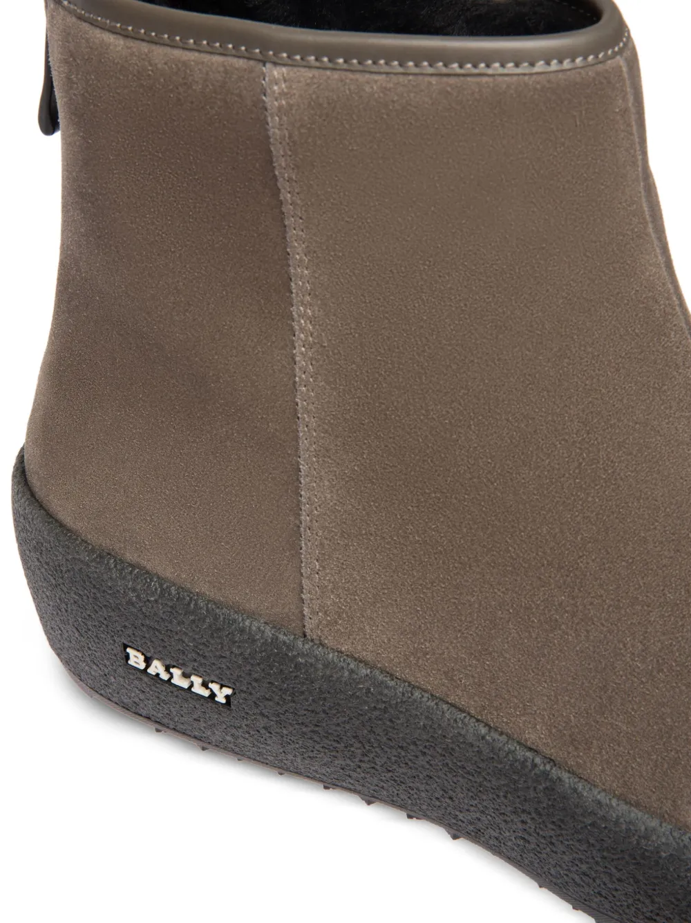 Bally zip-detail suede boots Brown