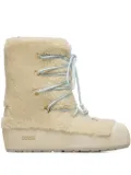 Bally lace-up shearling snow boots - White