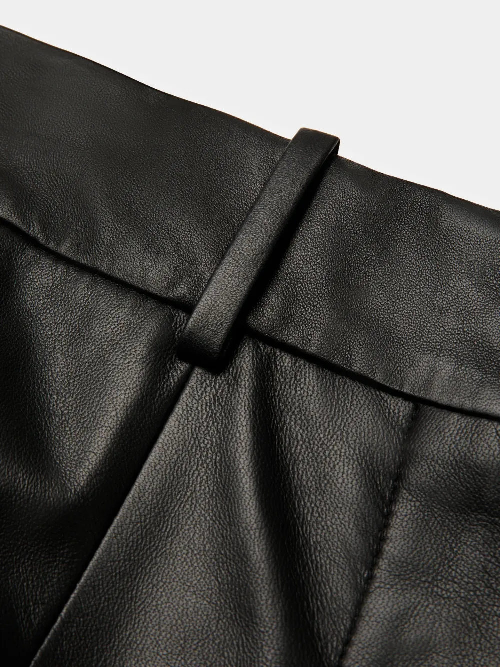 Bally Leren broek Zwart