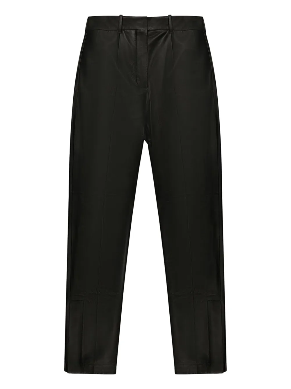Bally Leren broek Zwart