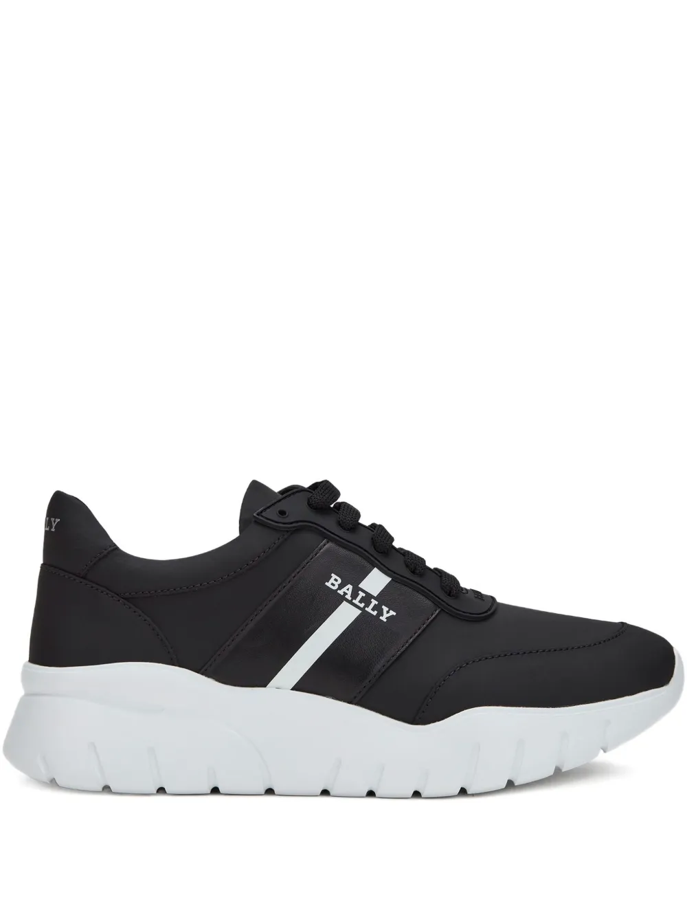 Bally ribbon-detail leather sneakers BLACK