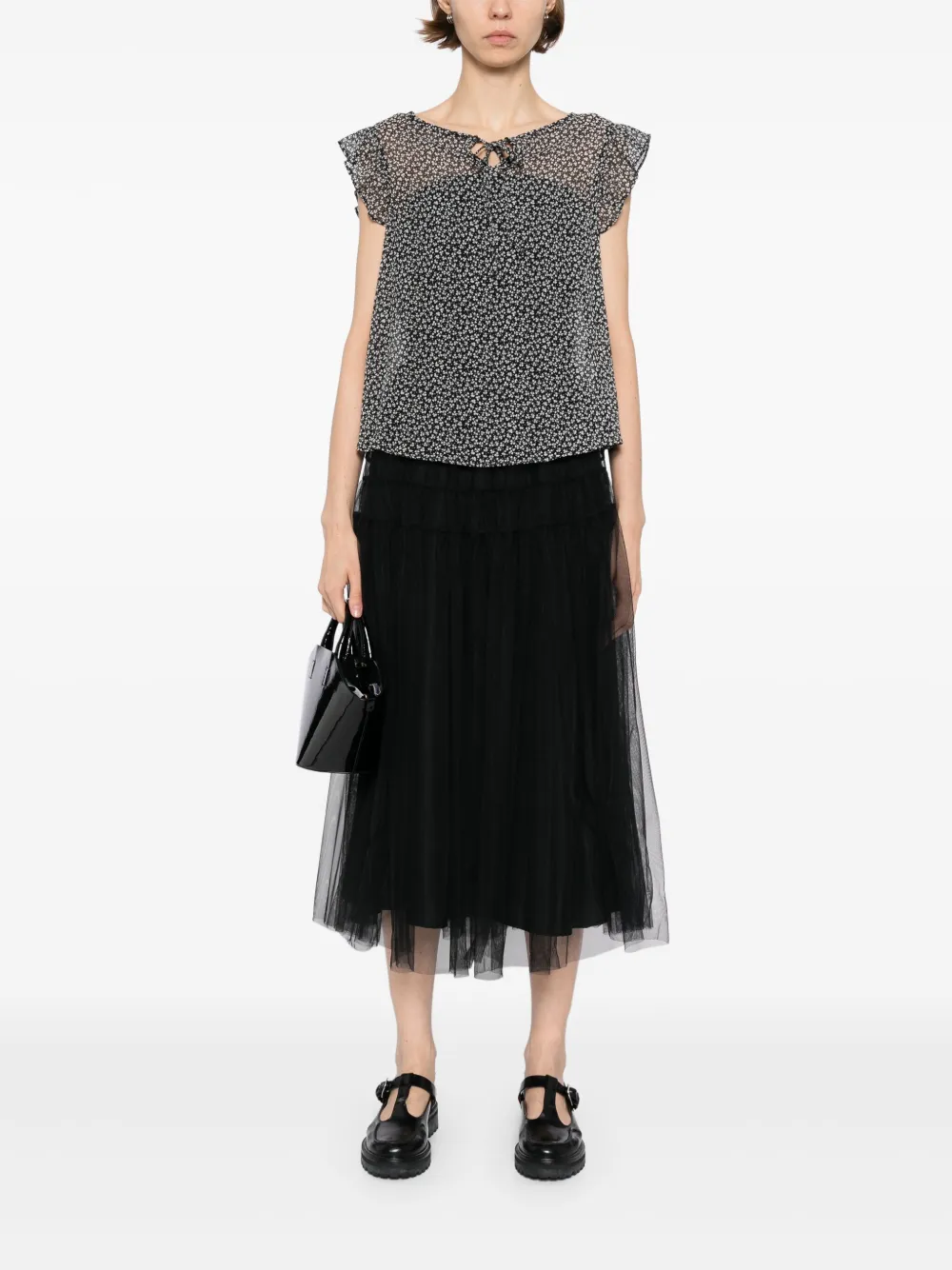 To b. by agnès b. Clover Print Frill blouse | Blouses | Image 2