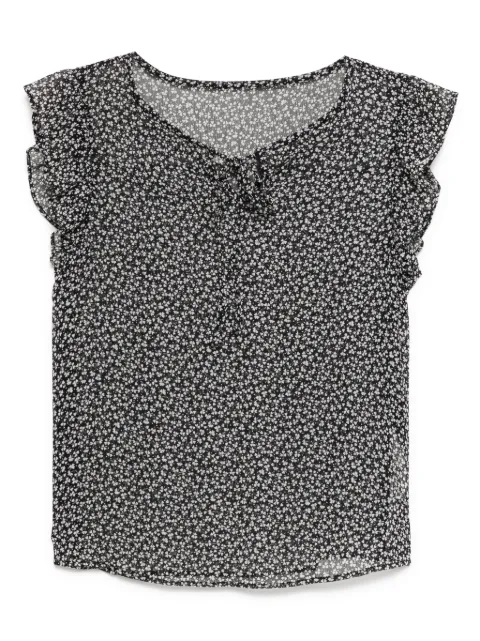 To b. by agnès b. Clover Print Frill blouse