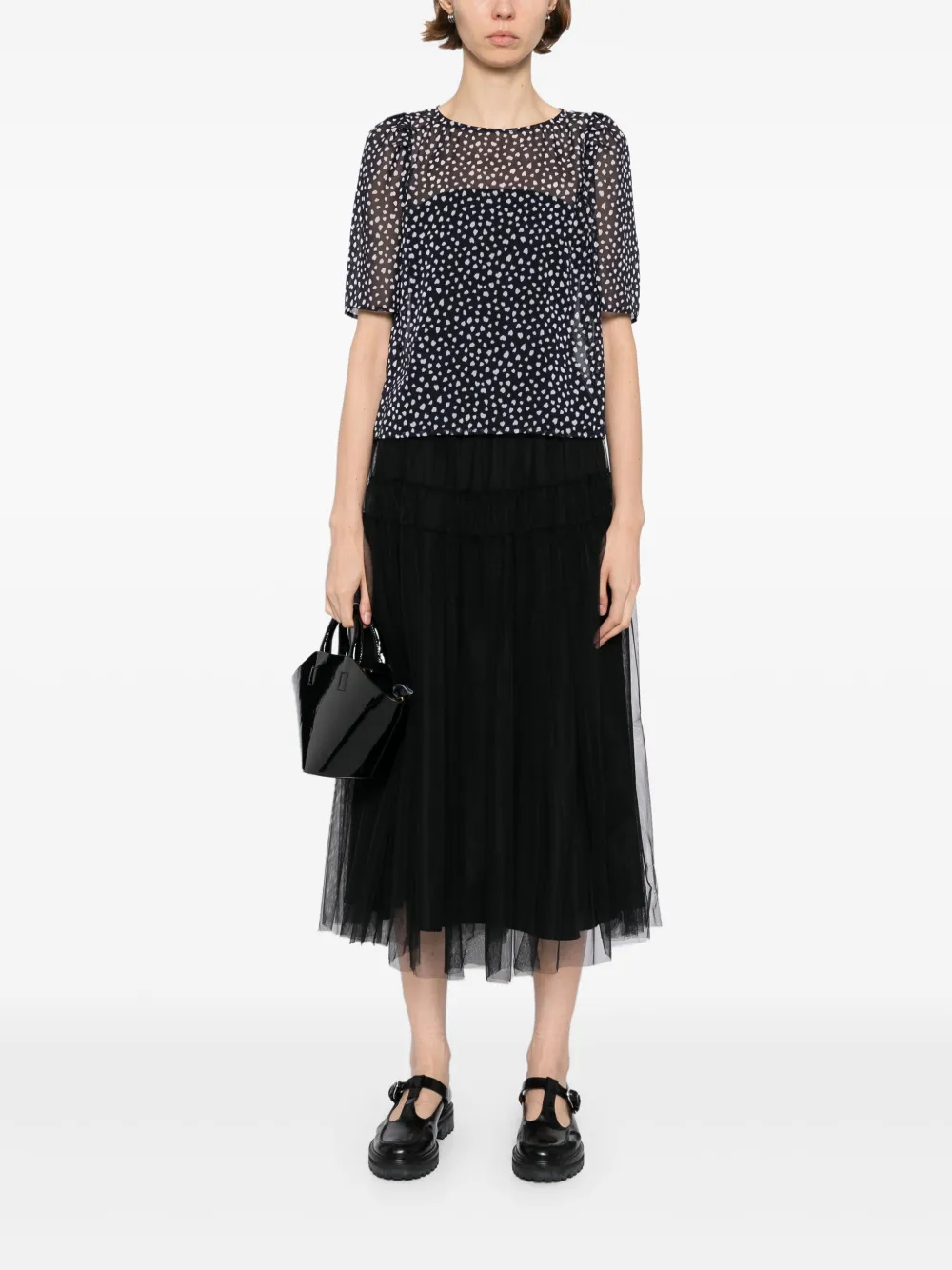 To b. by agnès b. dot printed blouse - Blauw