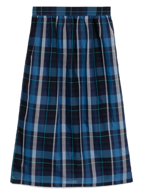 To b. by agnès b. Sheer Checked skirt