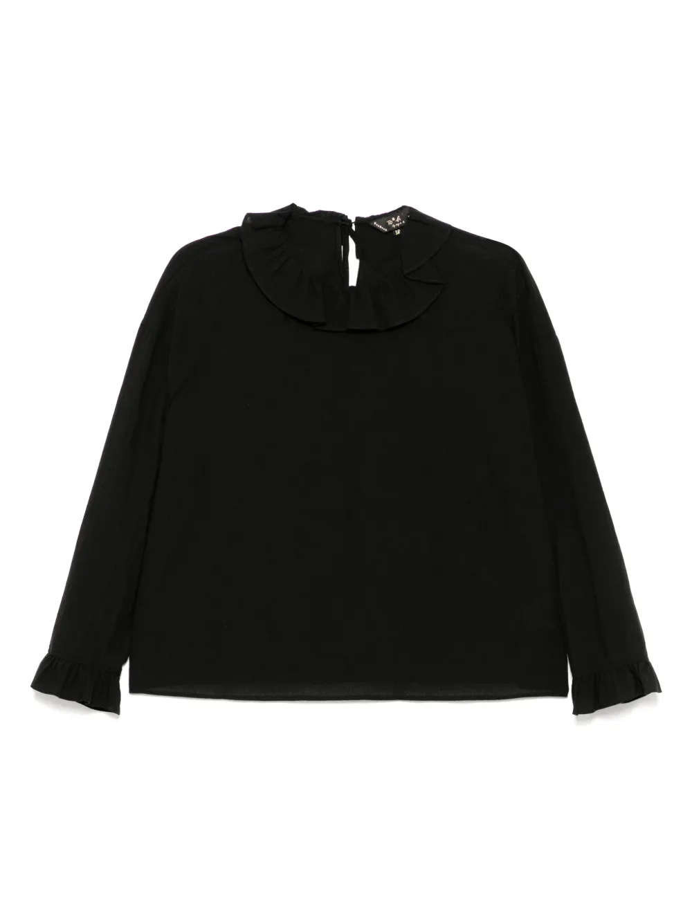 To b. by agnès b. clown-like ruffle neckline blouse | Black | Image 1