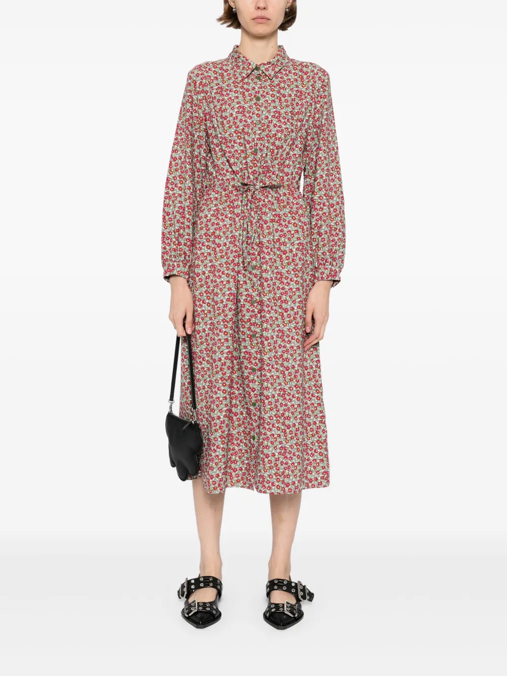 To b. by agnès b. flower print dress - Rood