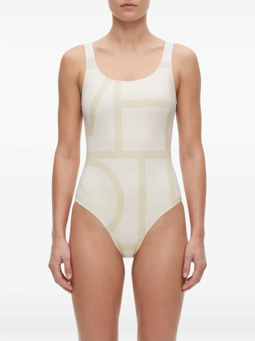 TOTEME Badpak met geometrische print Beige