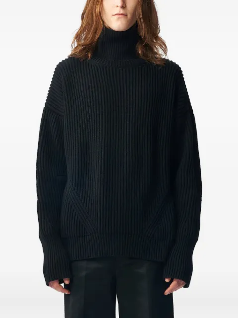 Ann Demeulemeester high-neck ribbed jumper
