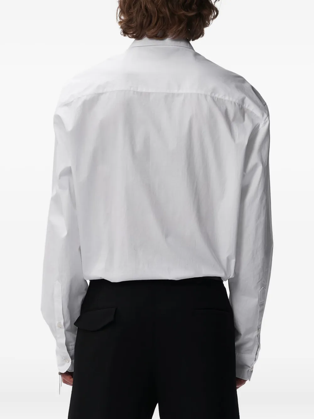 Ann Demeulemeester Mark popeline long-sleeve shirt Wit