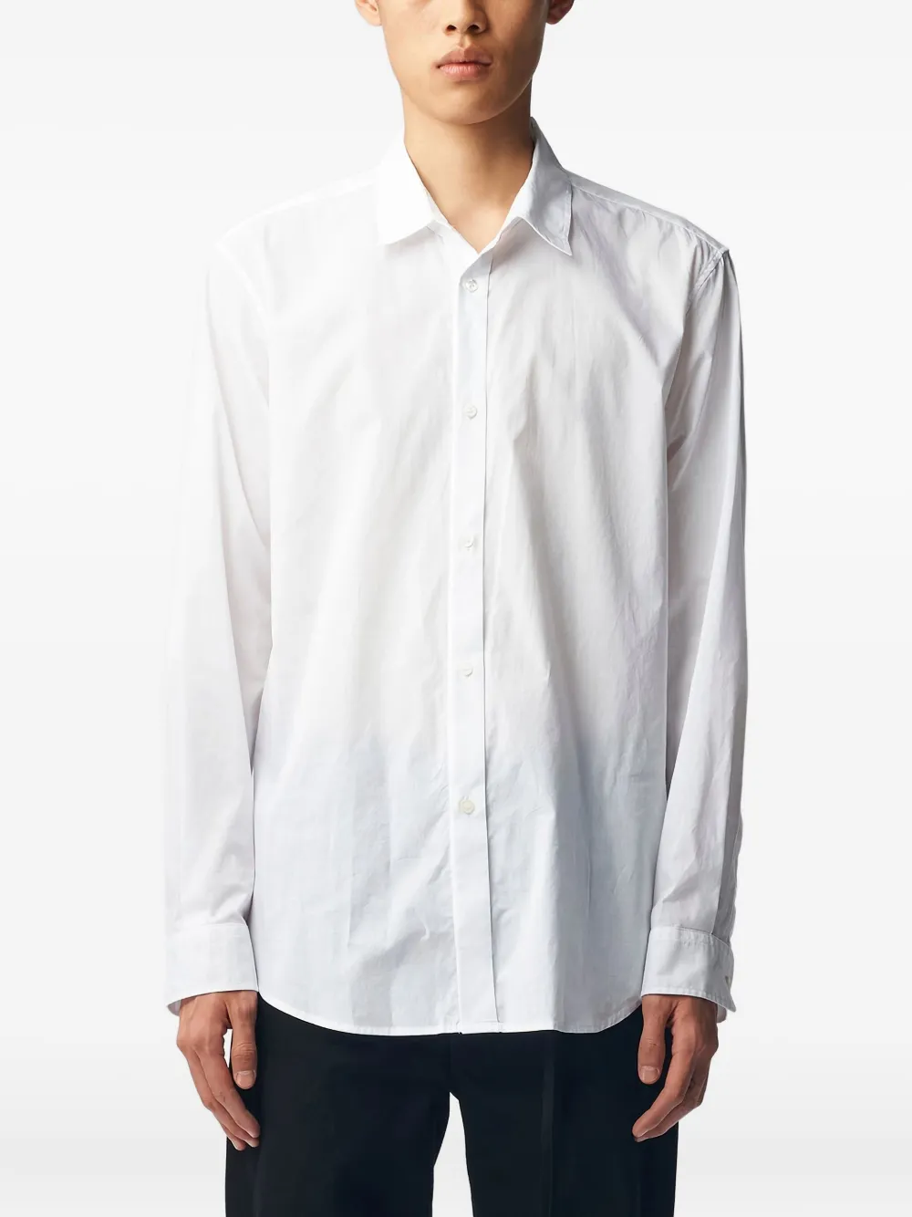 Ann Demeulemeester Benard poem-print voile shirt | White | Image 1