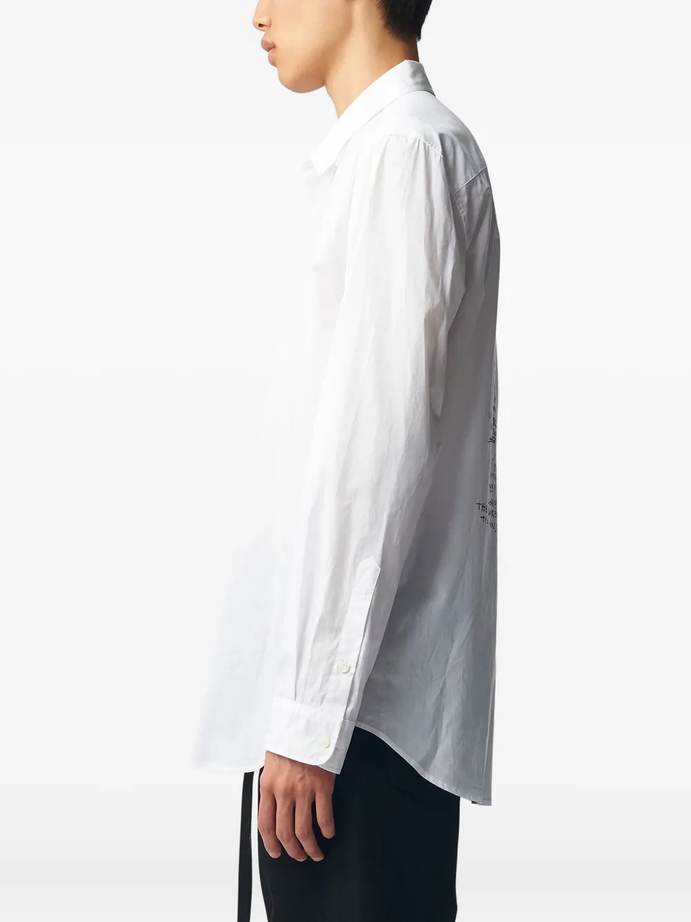 Ann Demeulemeester Benard poem-print voile shirt Wit