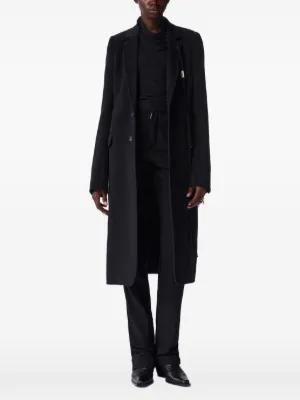 ANN DEMEULEMEESTER ブラック トレンチコート S vintage-Ann-Demeulemeester-