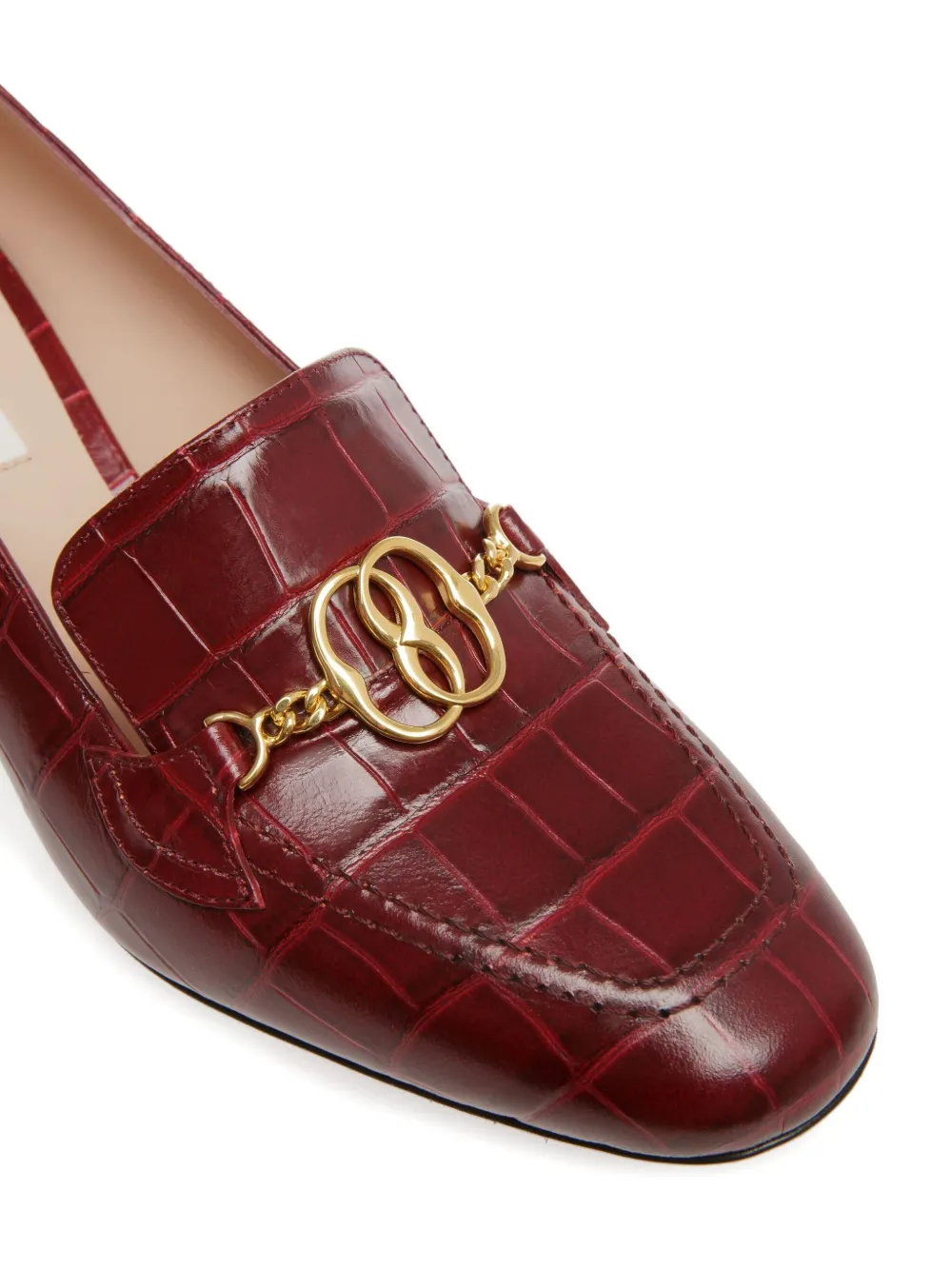 Bally Obrien pumps met krokodillen-reliëf Rood