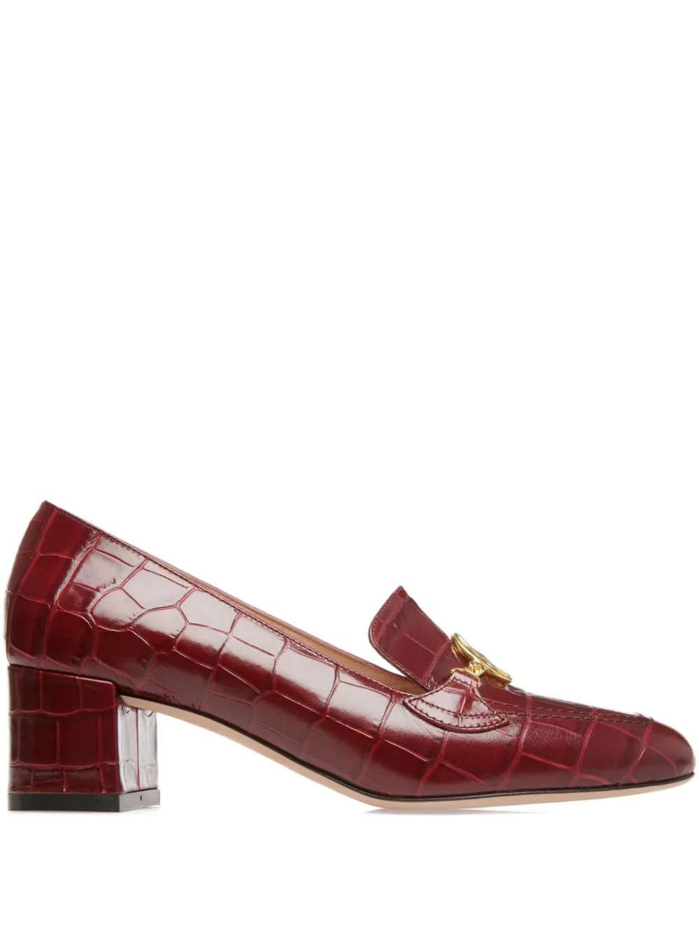 Bally Obrien pumps met krokodillen-reliëf Rood