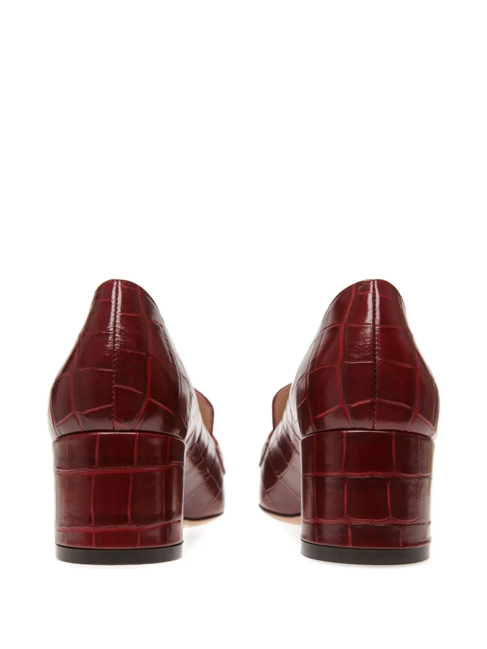 Bally Obrien pumps met krokodillen-reliëf Rood