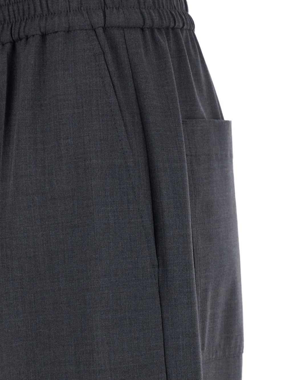 Brunello Cucinelli Broek met elastische taille Grijs