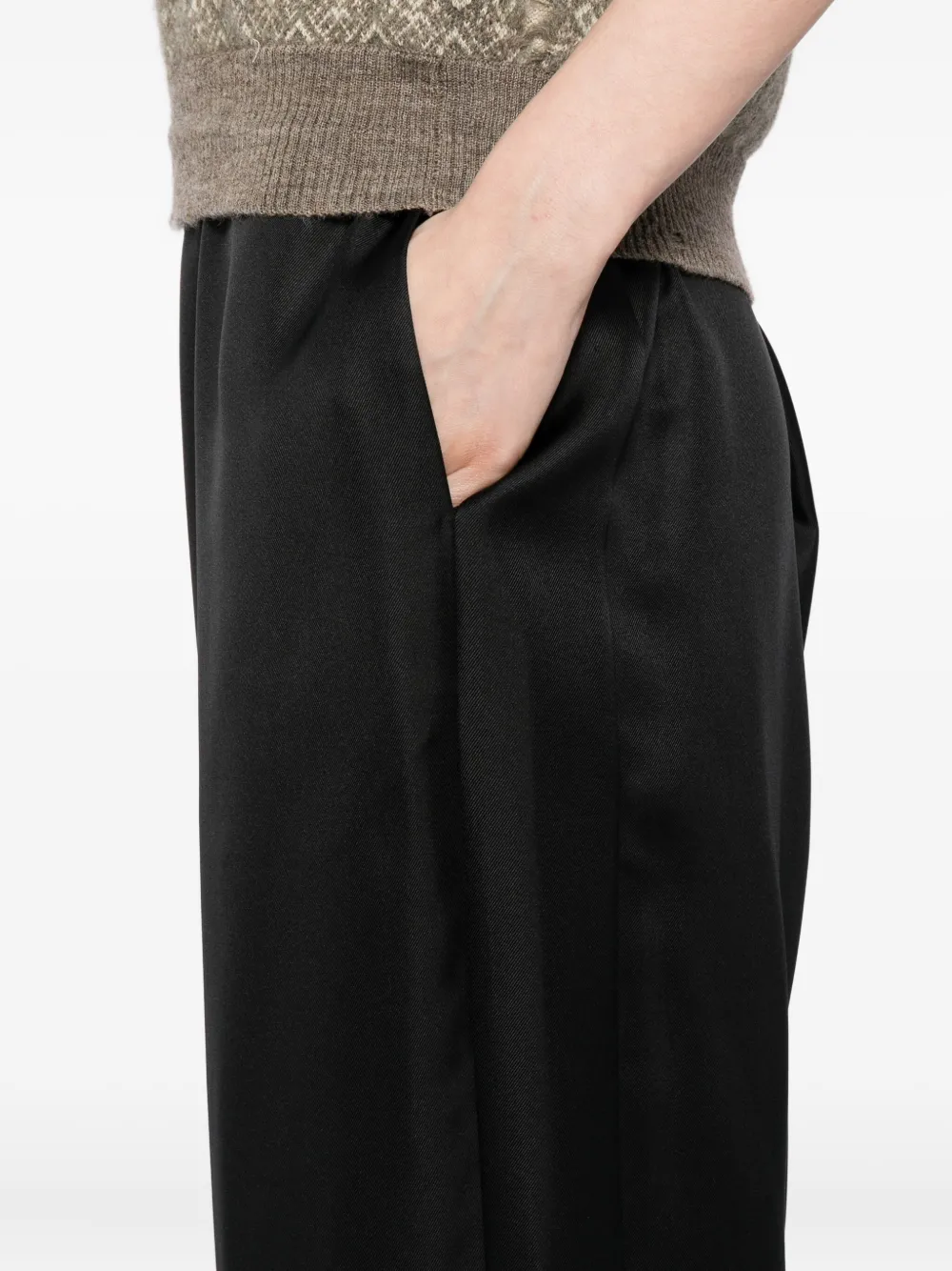 Lisa Yang Cropped broek Zwart