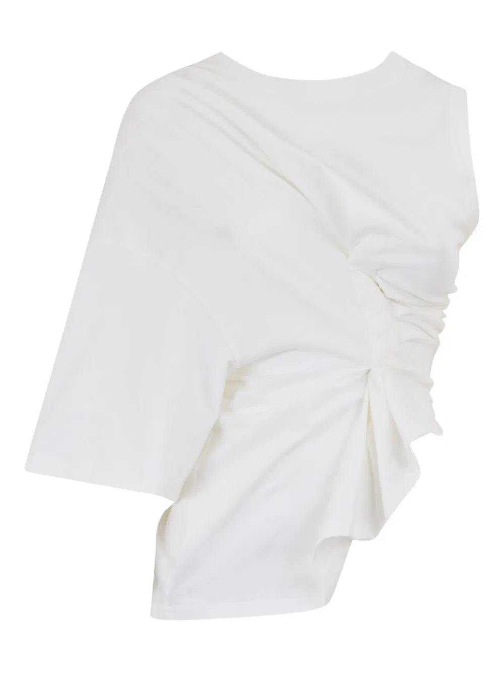 A.W.A.K.E. Mode asymmetric ruched top | White | Image 1