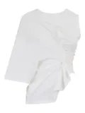 A.W.A.K.E. Mode asymmetric ruched top - White