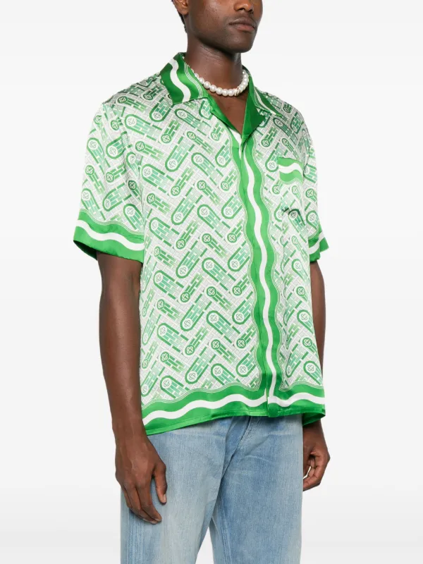 Casablanca シルクシャツ | グリーン | FARFETCH JP