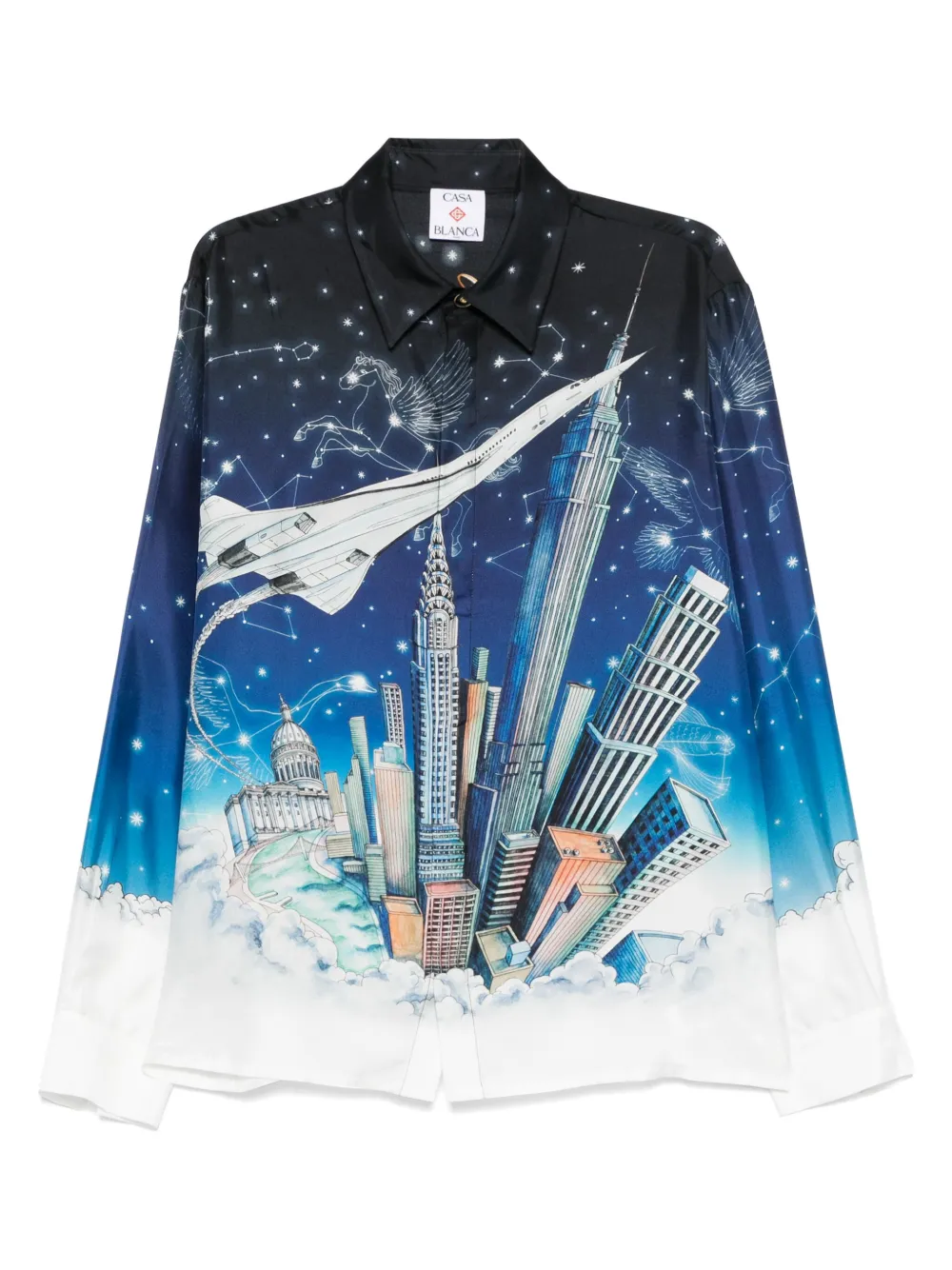 Casablanca Vol De Nuit overhemd Blauw