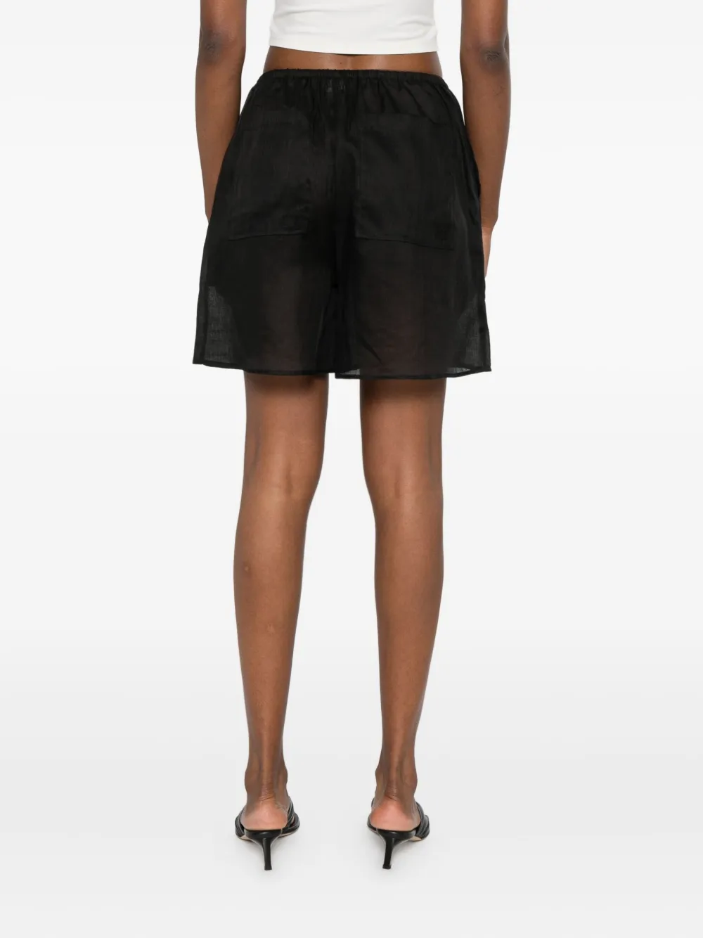 TOTEME Elastische shorts Zwart
