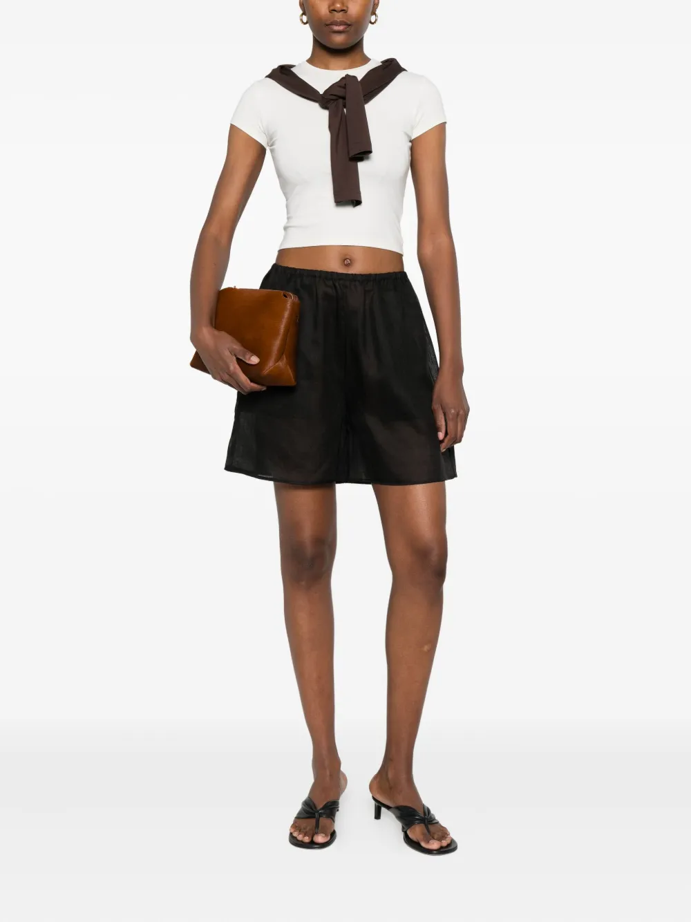 TOTEME elasticated ramie shorts | Short Shorts | Image 2