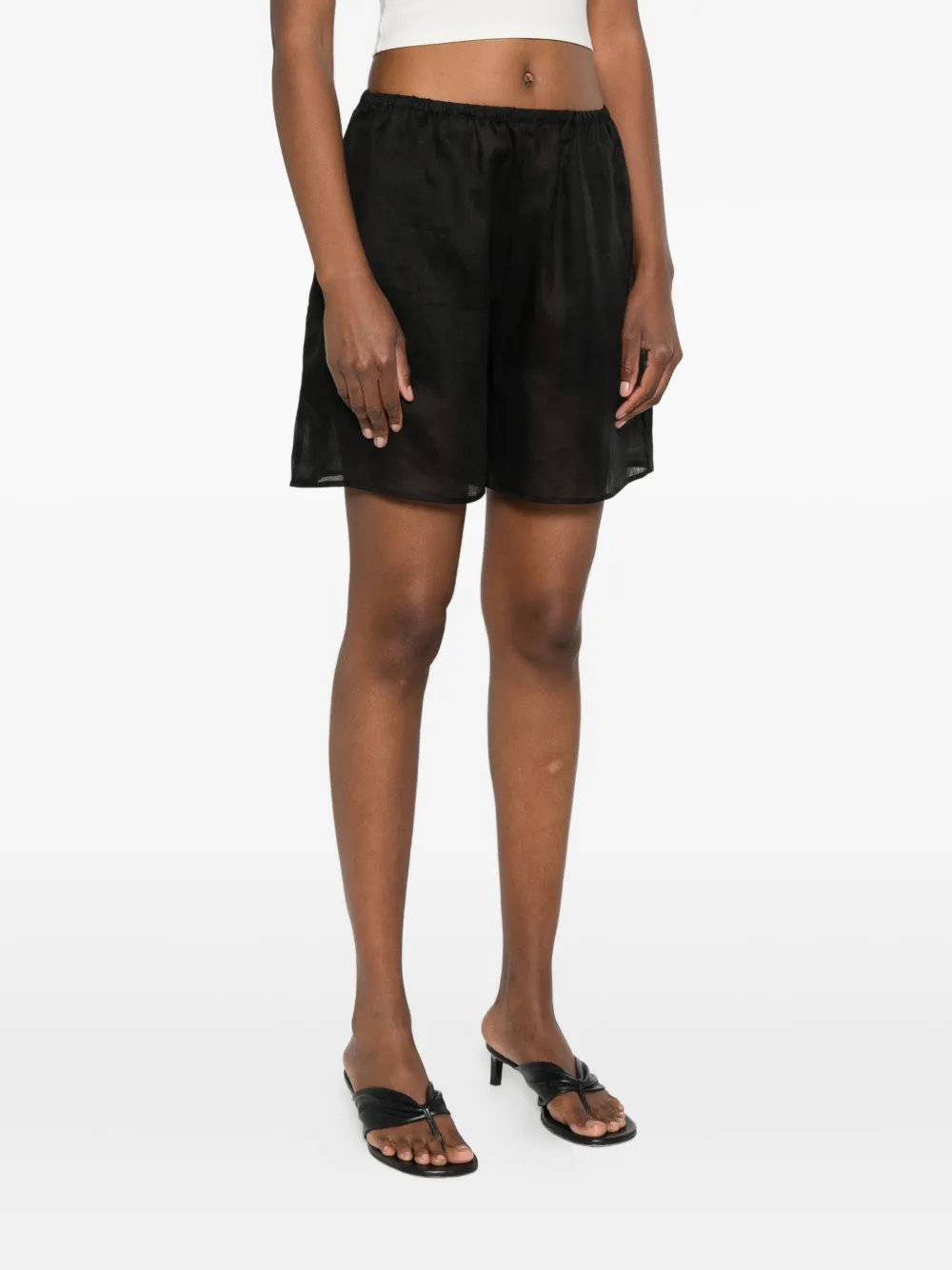 TOTEME Elastische shorts Zwart