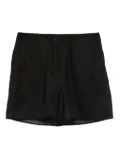 TOTEME elasticated ramie shorts - Black